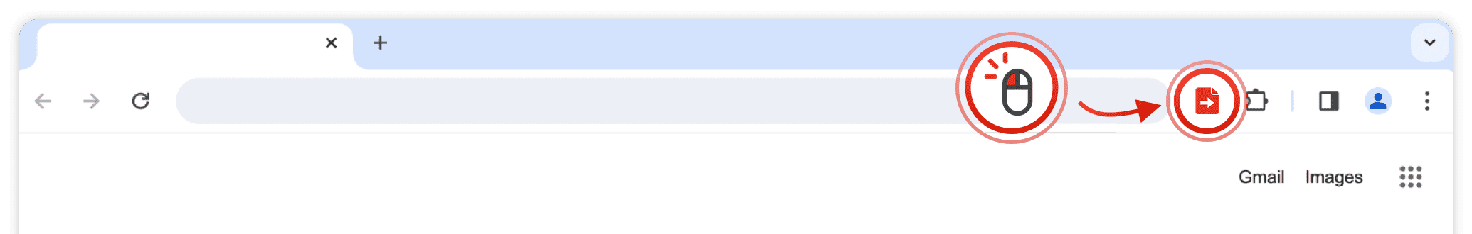 Click the RTF to PDF icon on the Chrome toolbar